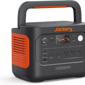 Jackery Explorer 1000 v2 Portable Power Station.1070Wh LiFePO4 Battery.1500W AC/100W USB-C Output. 1 Hr Fast Charge. Solar Generator for Camping.Emergency. RV. Off-Grid Living(Solar Panel Optional)